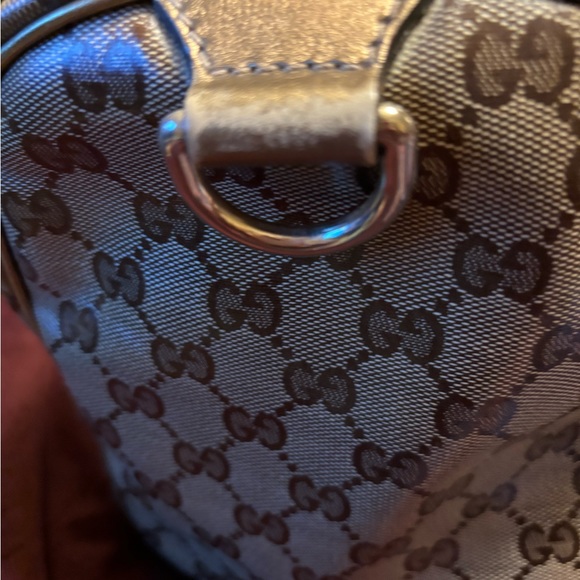 ❤️Gucci AuthenticVintage GG Crystal Gold Medium Joy Boston Bag - Picture 7 of 12